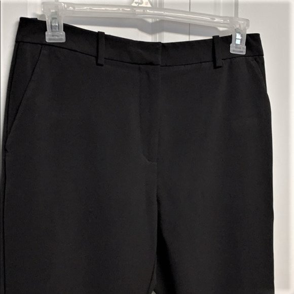 H&M Conscious Dark Brown Stretch High Rise Pocket Dress Pants Size 12 Short - Picture 2 of 6